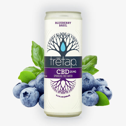 Blueberry Basil CBD Sparkling Tree Water