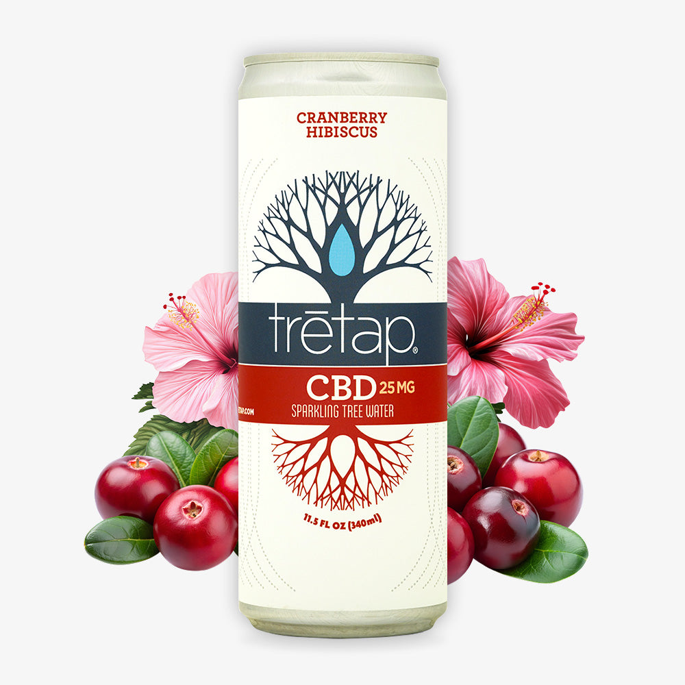 Cranberry Hibiscus CBD Sparkling Tree Water