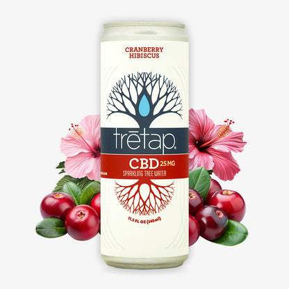 Cranberry Hibiscus CBD Sparkling Tree Water