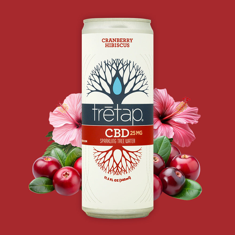 Cranberry Hibiscus CBD Sparkling Tree Water – trētap