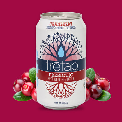 Bright Cranberry Prebiotic Sparkling Tree Water